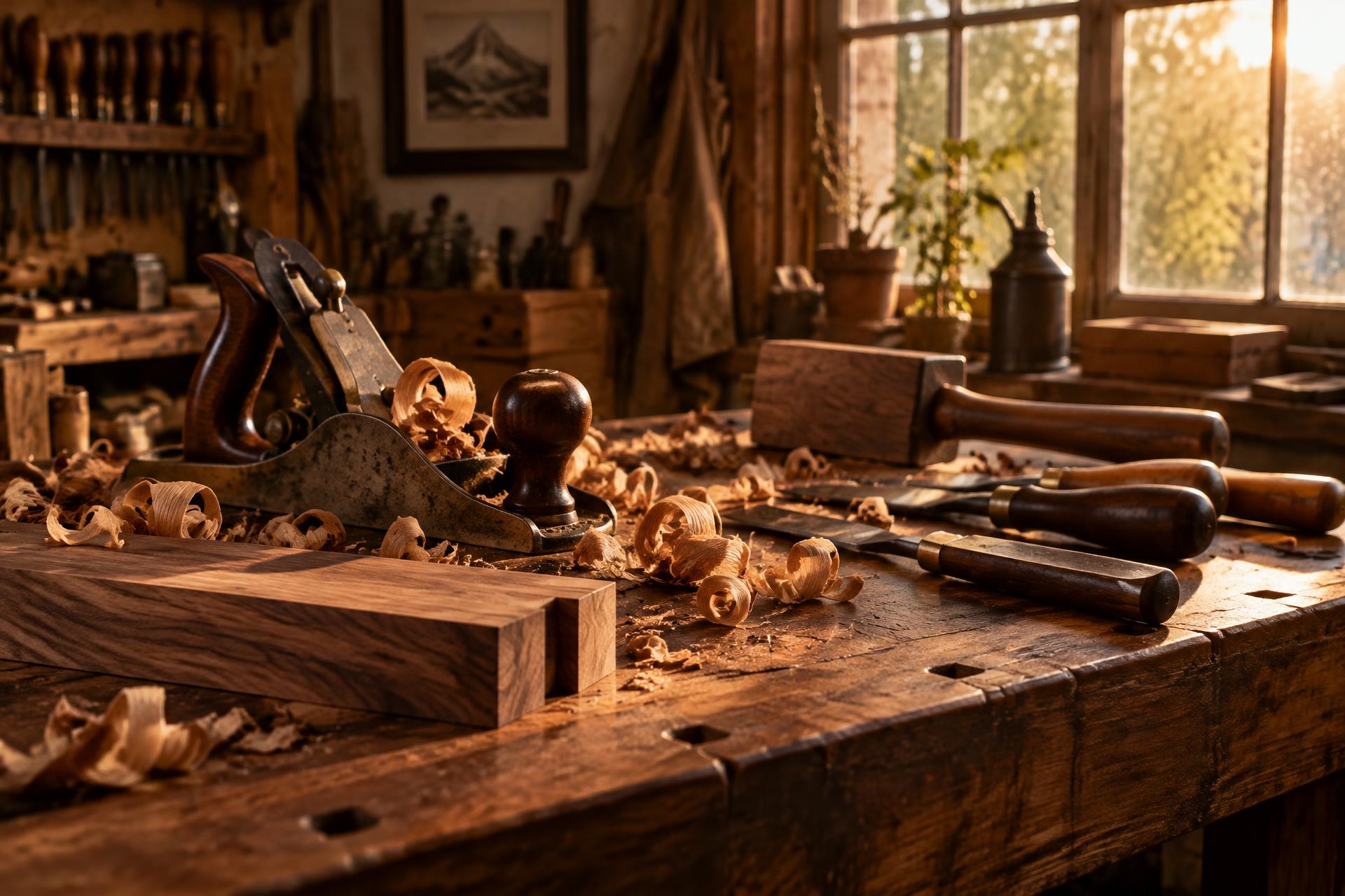 Woodworking workshop where DC Woodcrafts builds handcrafted pieces in Lebanon, TN