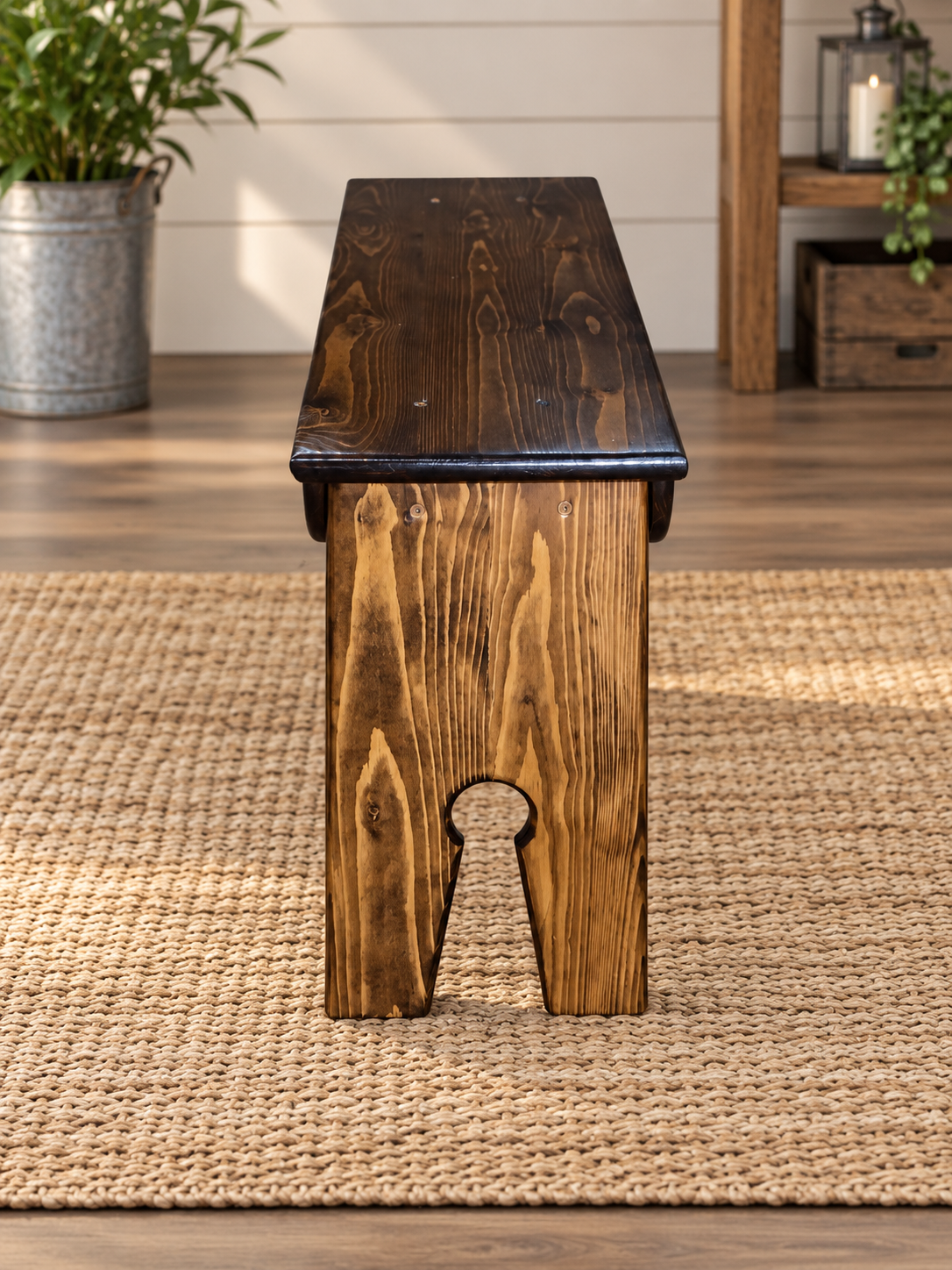 Handcrafted wooden prayer bench by DC Woodcrafts