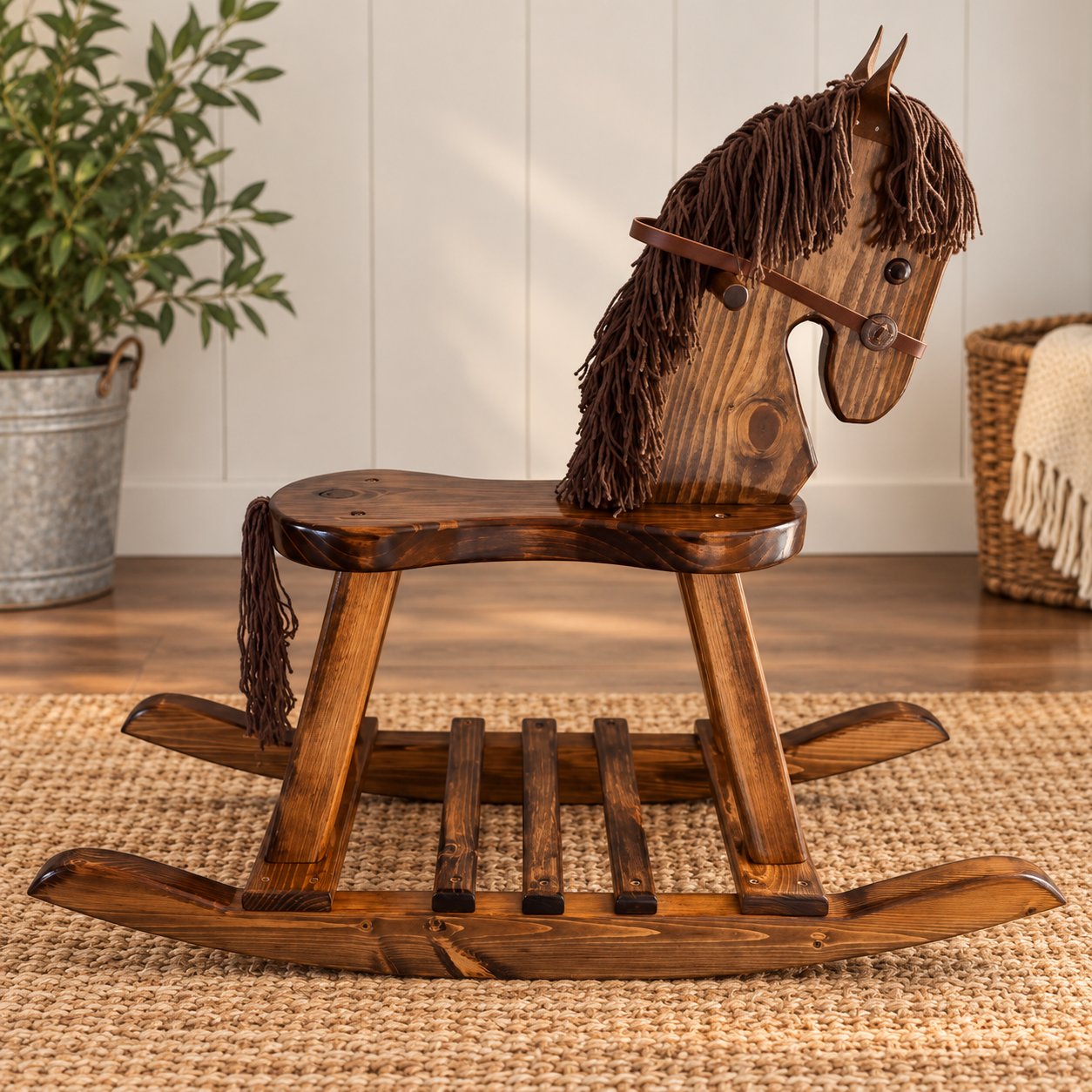 Handcrafted wooden rocking horse by DC Woodcrafts